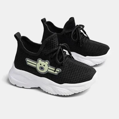 Kids Fashion Sneakers | Breathable Mesh Bear Shoes, Lightweight Sports & Casual Footwear